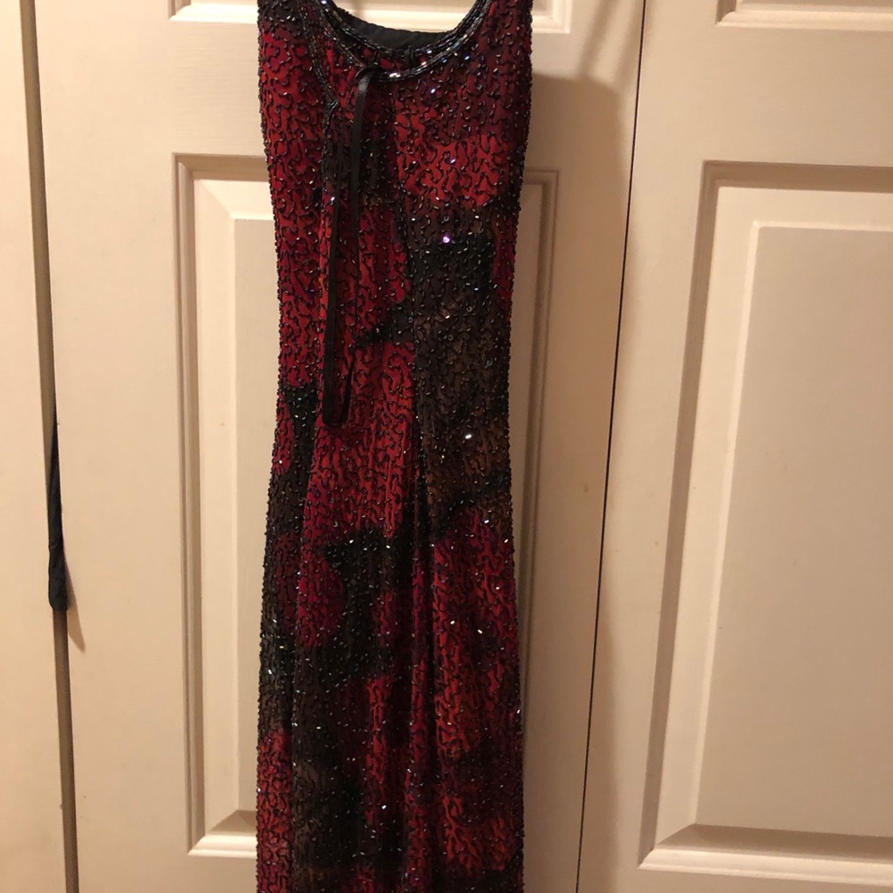 Beaded rose gown